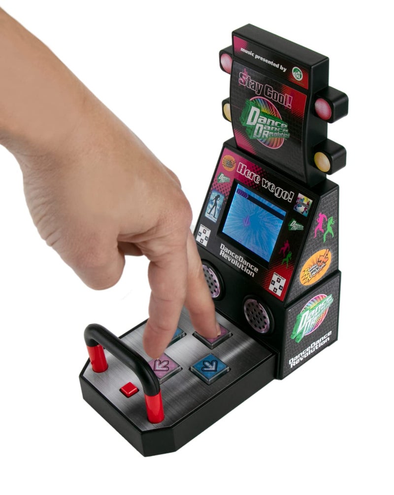 Super Impulse Tiny Arcade Boardwalk Arcade Dance Dance Revolution, Red, Miniature - Image 1